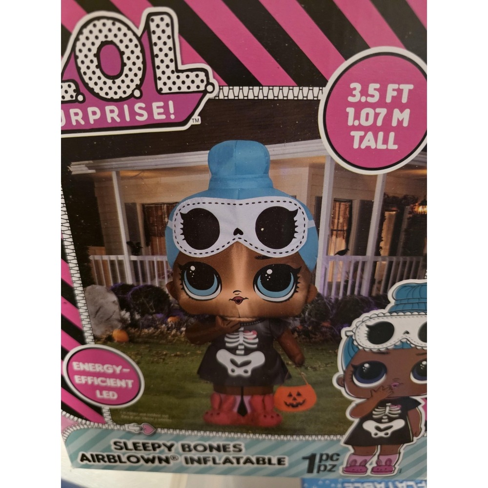 L.O.L.‎ Surprise! Sleepy Bones Airblown Inflatable 3.5 Ft Halloween Multicolor - Picture 2 of 4